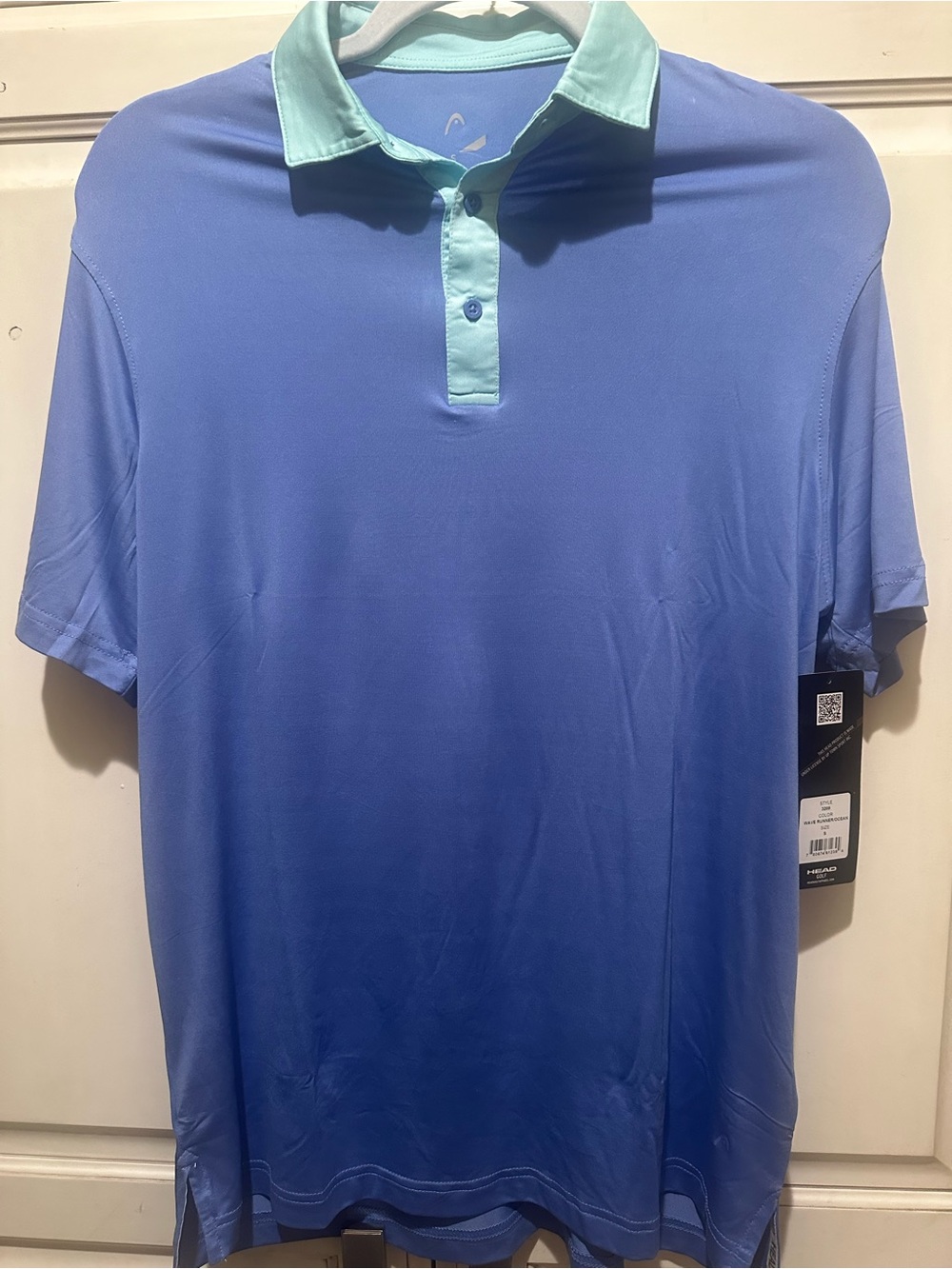 Head Men's Blue Polo with Mint Contrast Collar